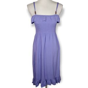 CHEROKEE PURPLE GIRLS SMOCKED DRESS SZ.YXL EUC